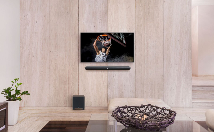 JBL Cinema SB 450 | 4K Ultra-HD soundbar with wireless subwoofer.