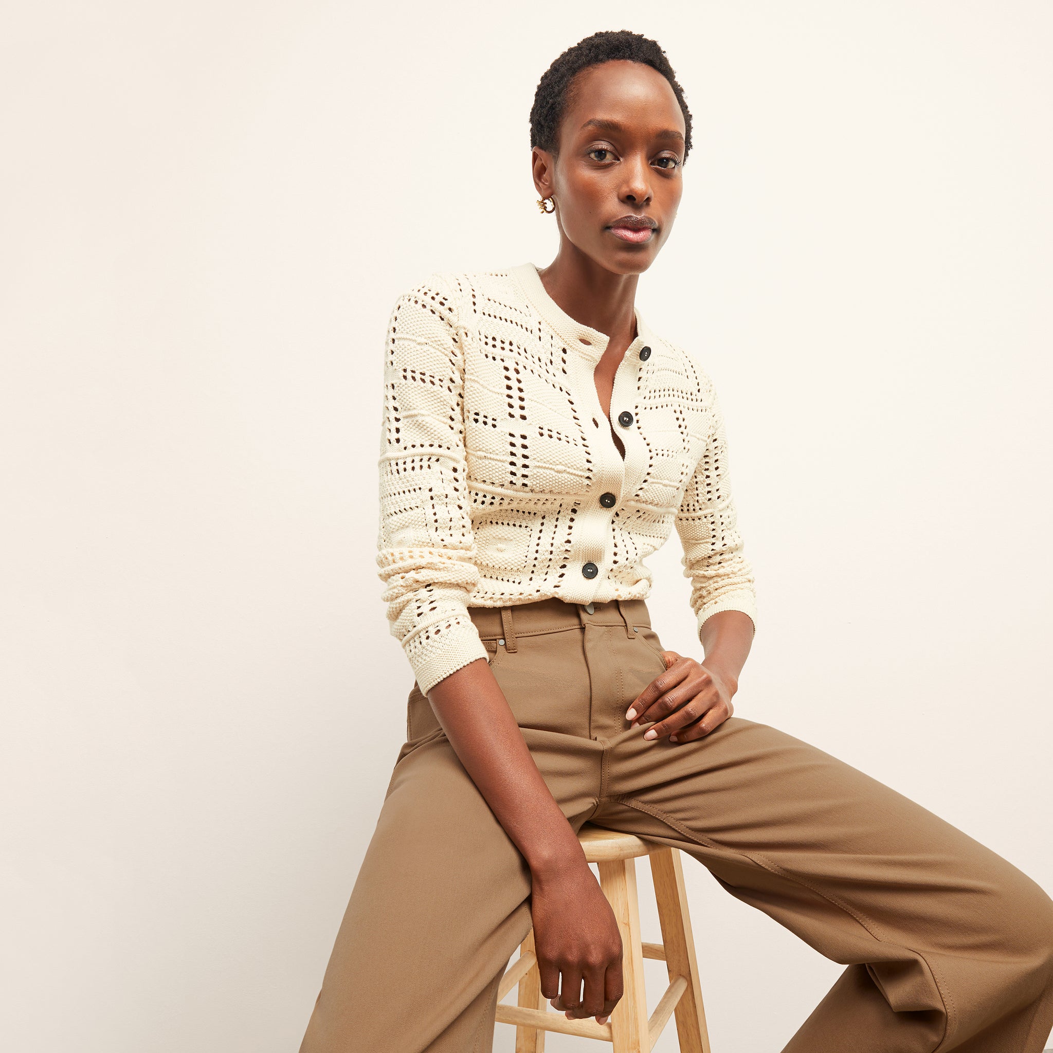 Zosia Cardigan - Crochet Knit :: Natural – M.M.LaFleur