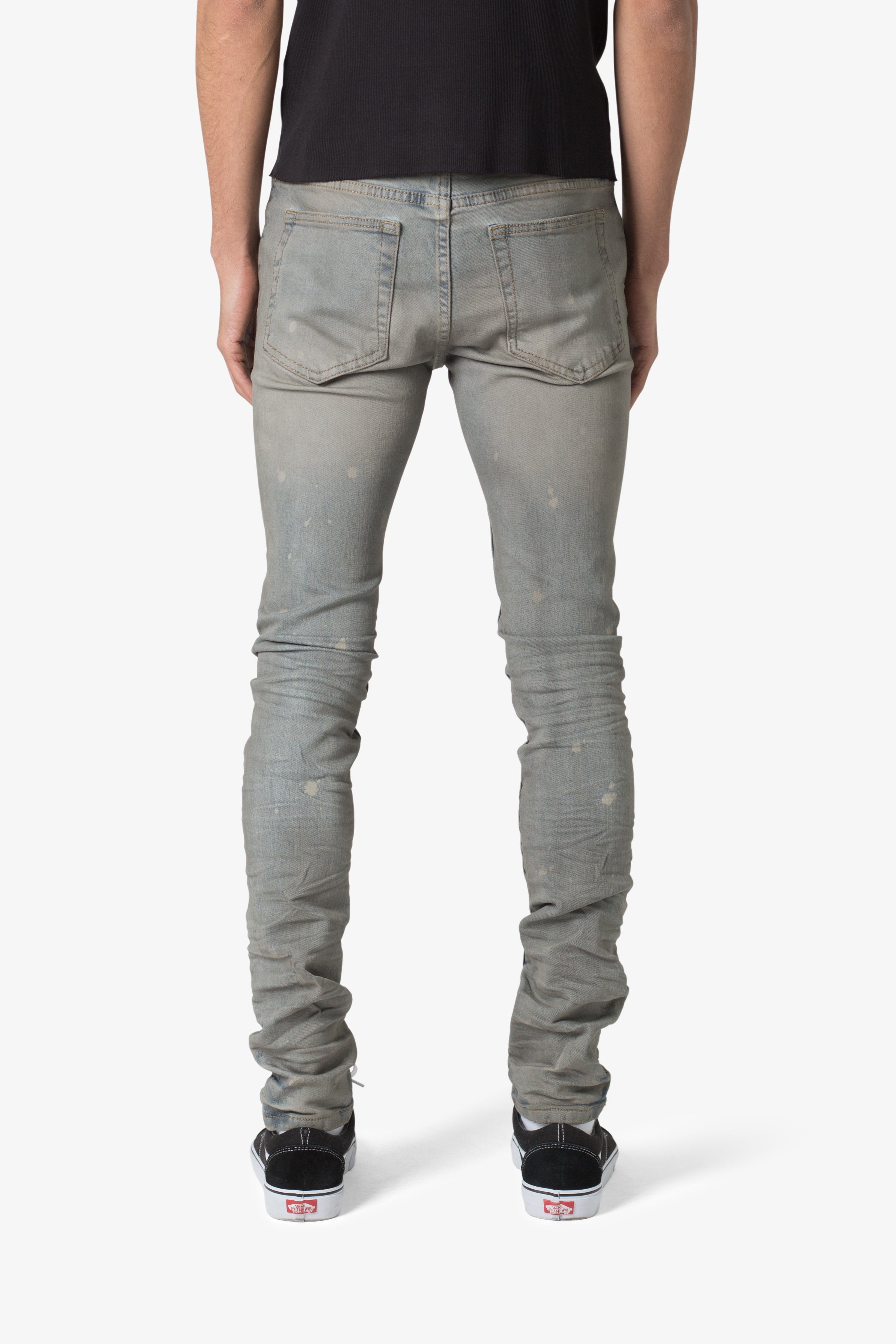 X607 Painted Skinny Denim - Blue | mnml | shop now