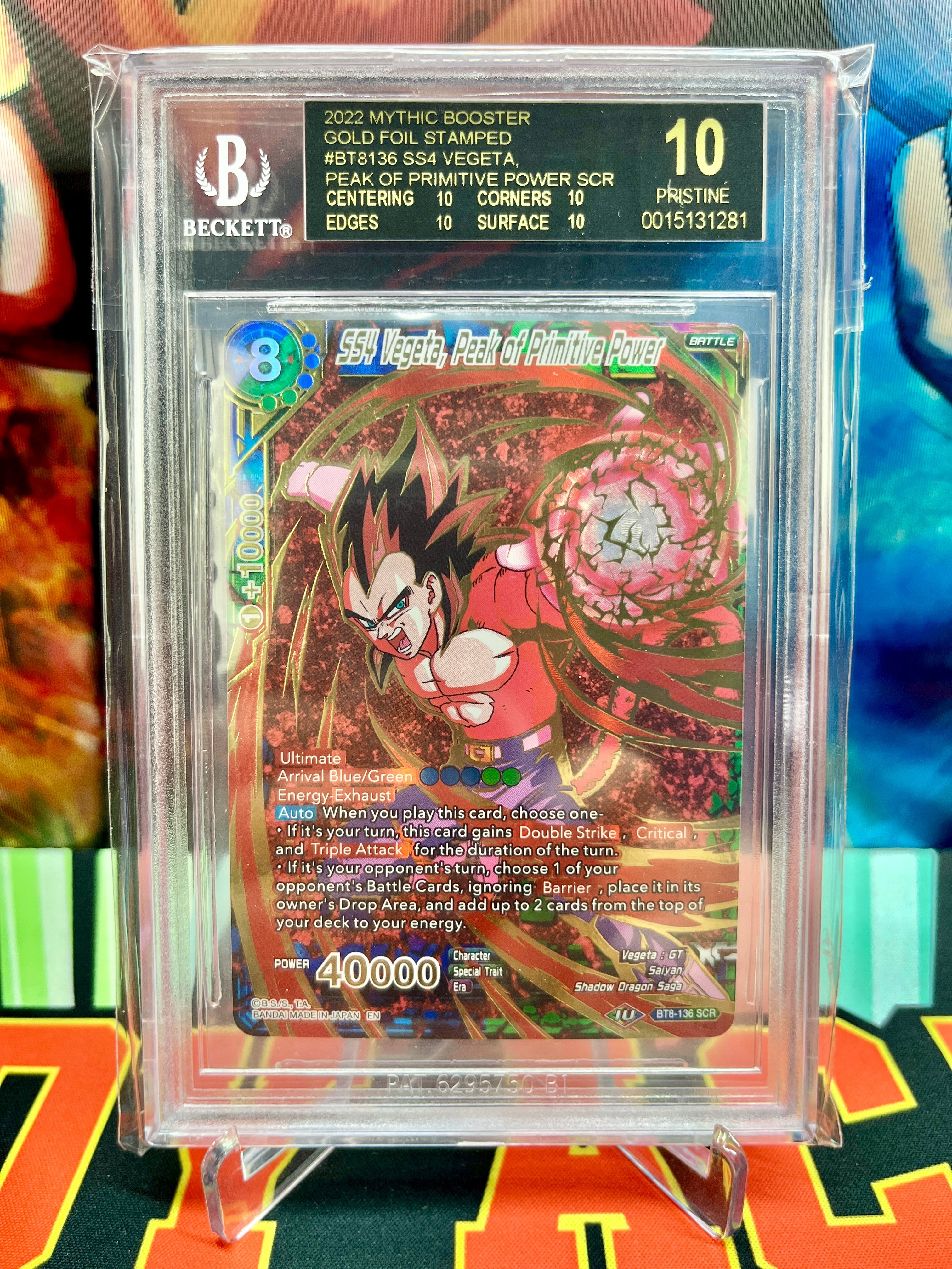 BGS 10 BLACK LABEL BT8-136 SCR SS4 Vegeta, Peak of Primitive Power [Go