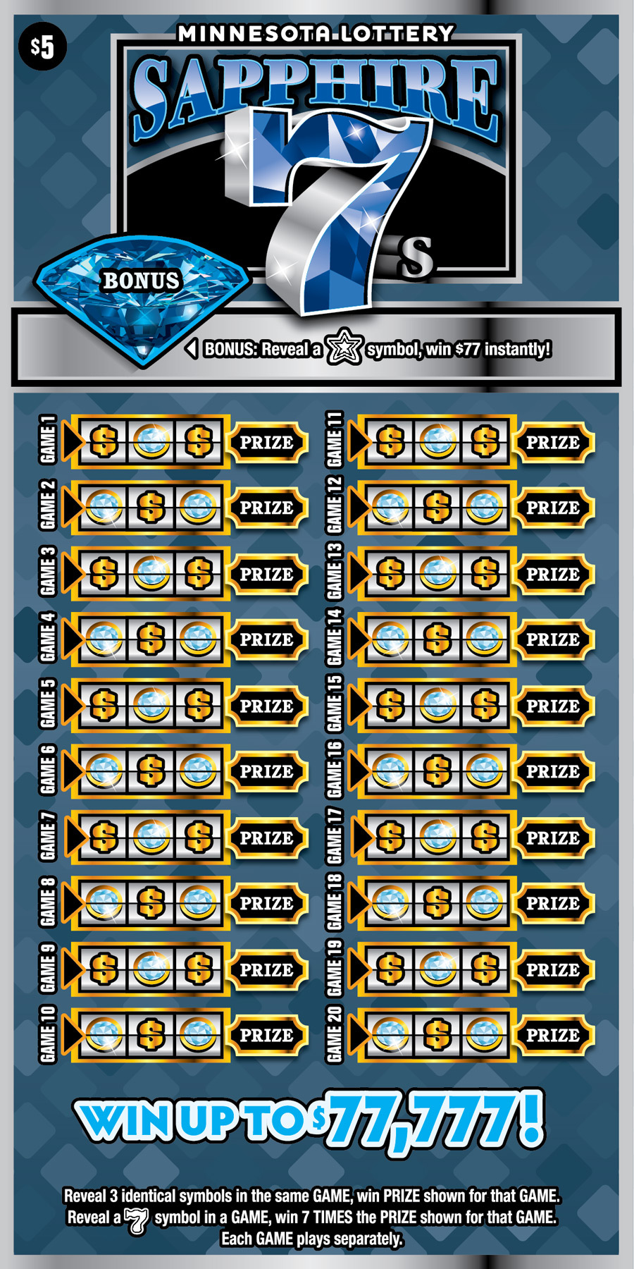 Sapphire 7s - The Minnesota Lottery