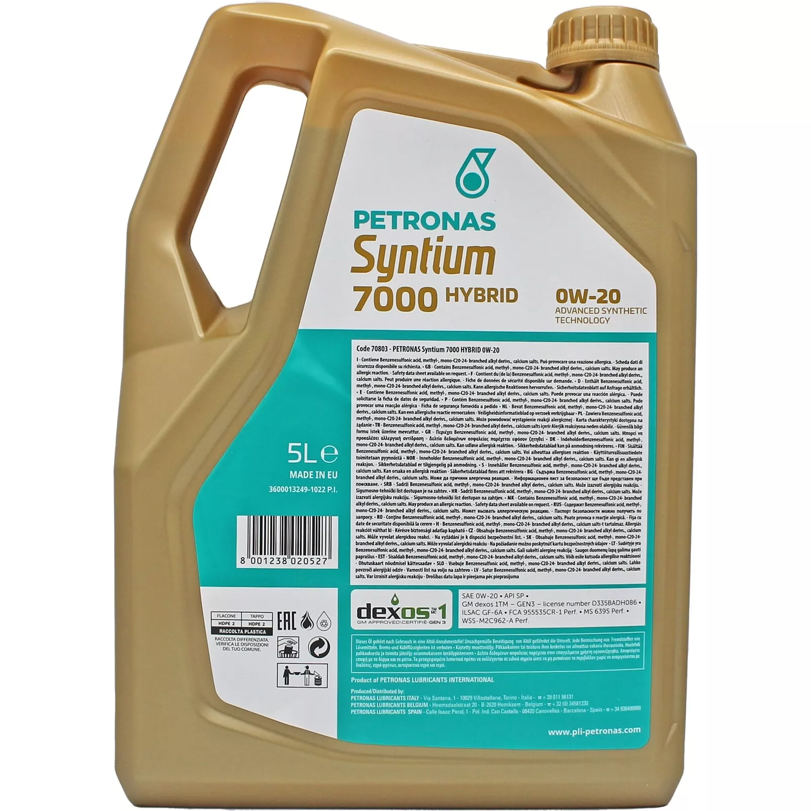 PETRONAS Syntium 7000 Hybrid 0W-20 0W20 Fully Synthetic Engine Oil