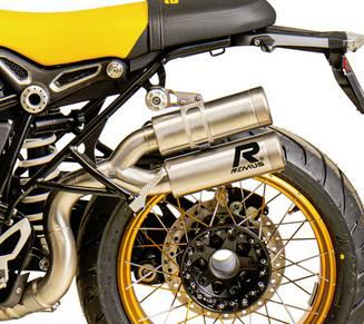 BMW RnineT スリップオンマフラー ダブルローパイプ フルチタン UNIT