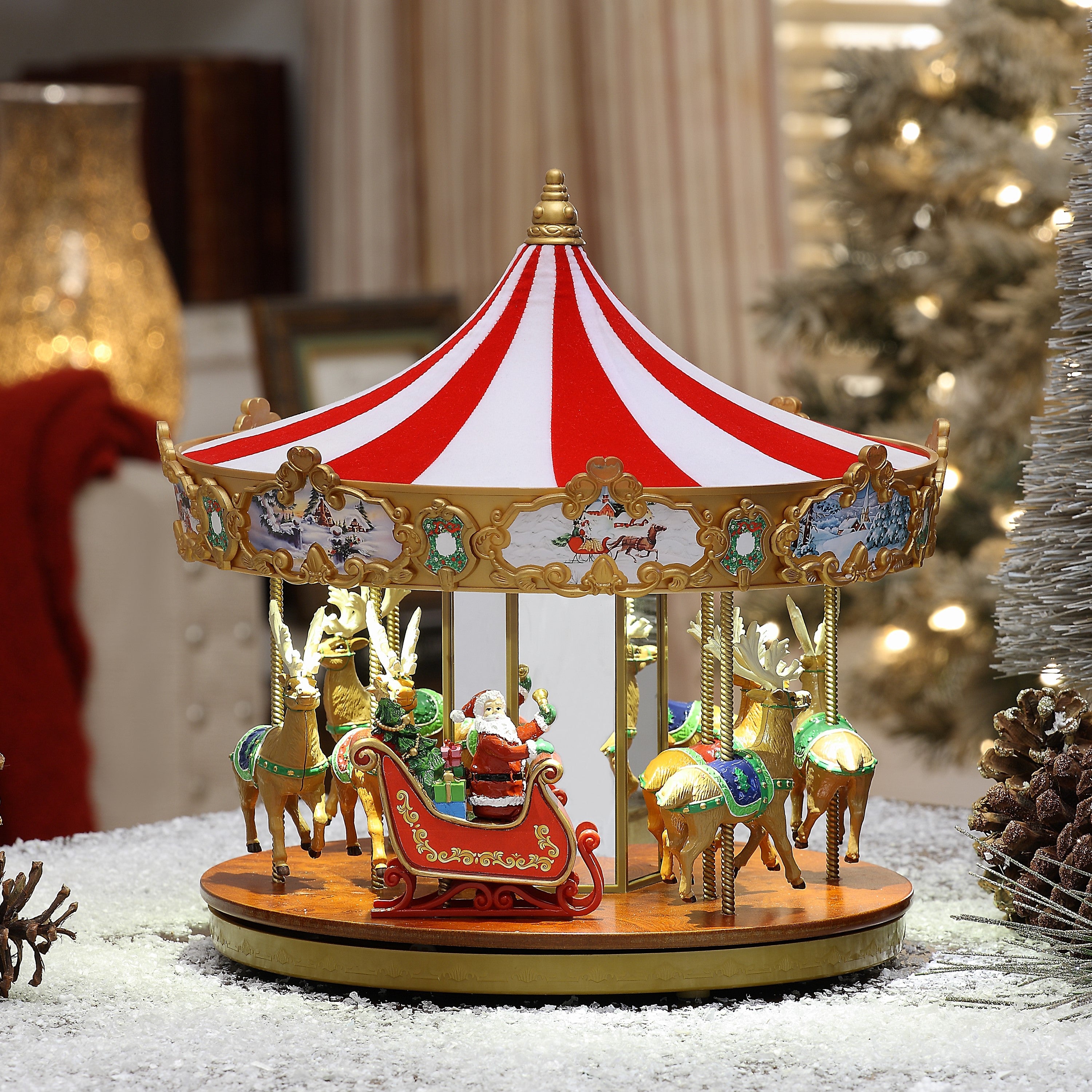 Mr. Christmas 12 in. Animated Very Merry Carousel