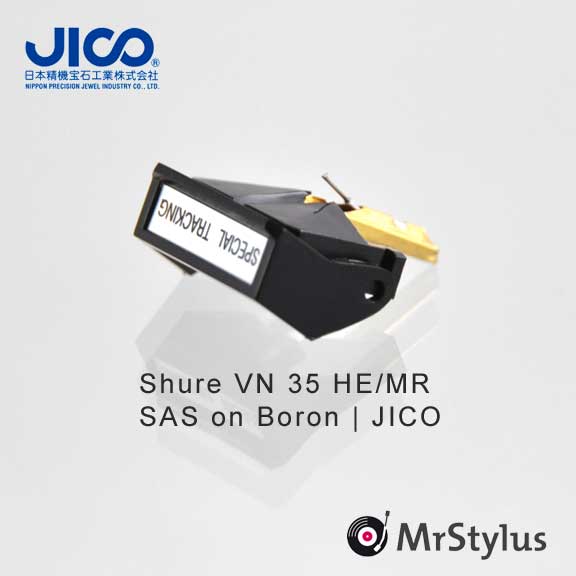 Replacement Stylus, JICO, MrStylus Japan SHURE VN 35 HE/MR SAS on