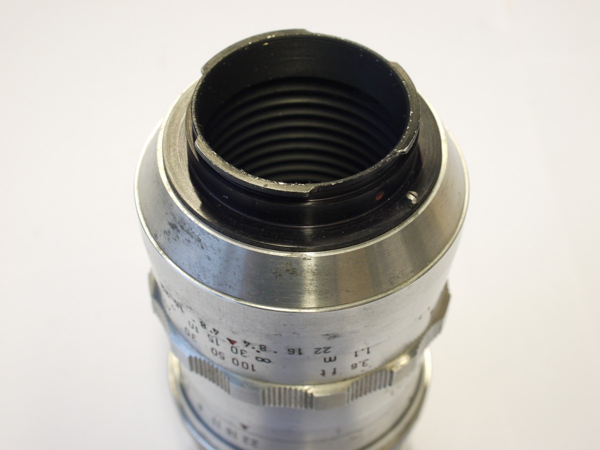 Meyer Optik 100mm f2.8 Trioplan coated chrome Preset Exakta mount