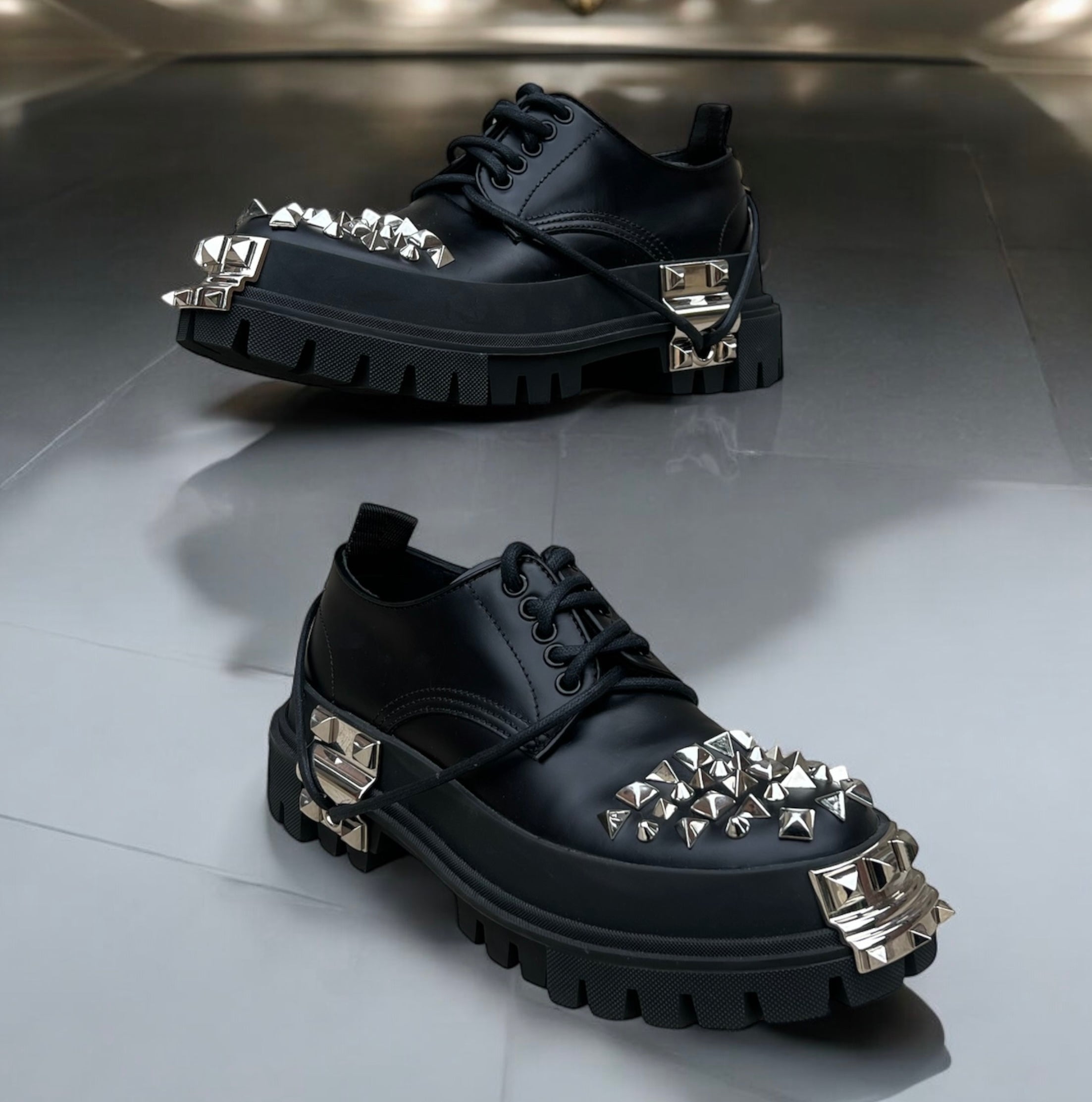 DOLCE & GABBANA Studded Derby Shoes | 36.5 – More Than You Can Imagine