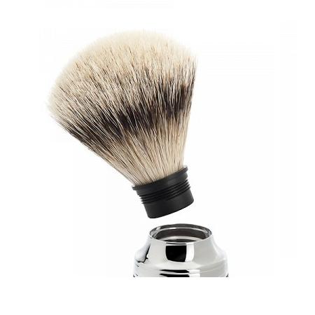 ミューレ STYLO シェービングブラシ／ブラックレジン／シルバーチップ