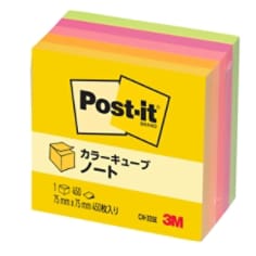 ポスト・イット® ノート カラーキューブ CN-33SE, 多色アソート, 75 mm