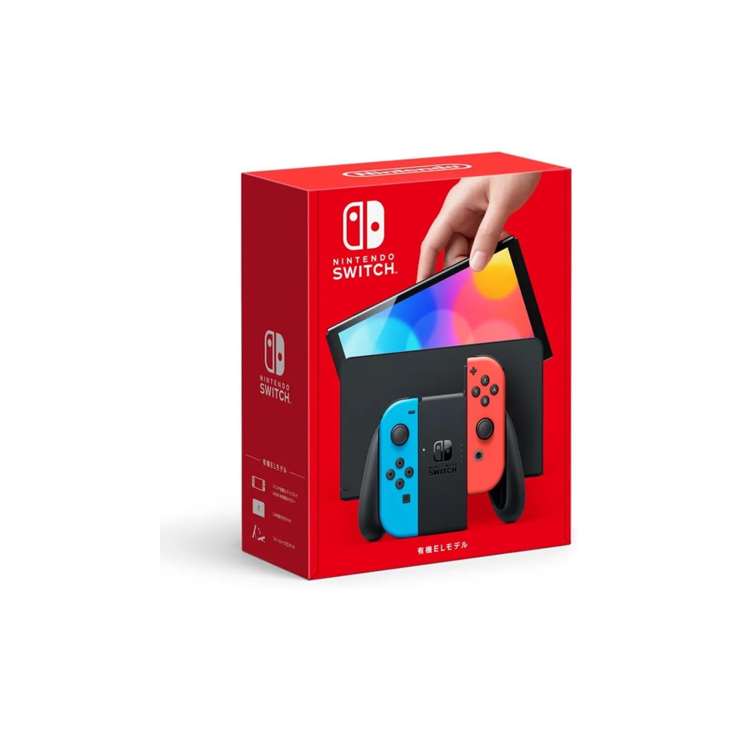 Nintendo Switch Console - OLED Model with Neon Blue and Red Joy