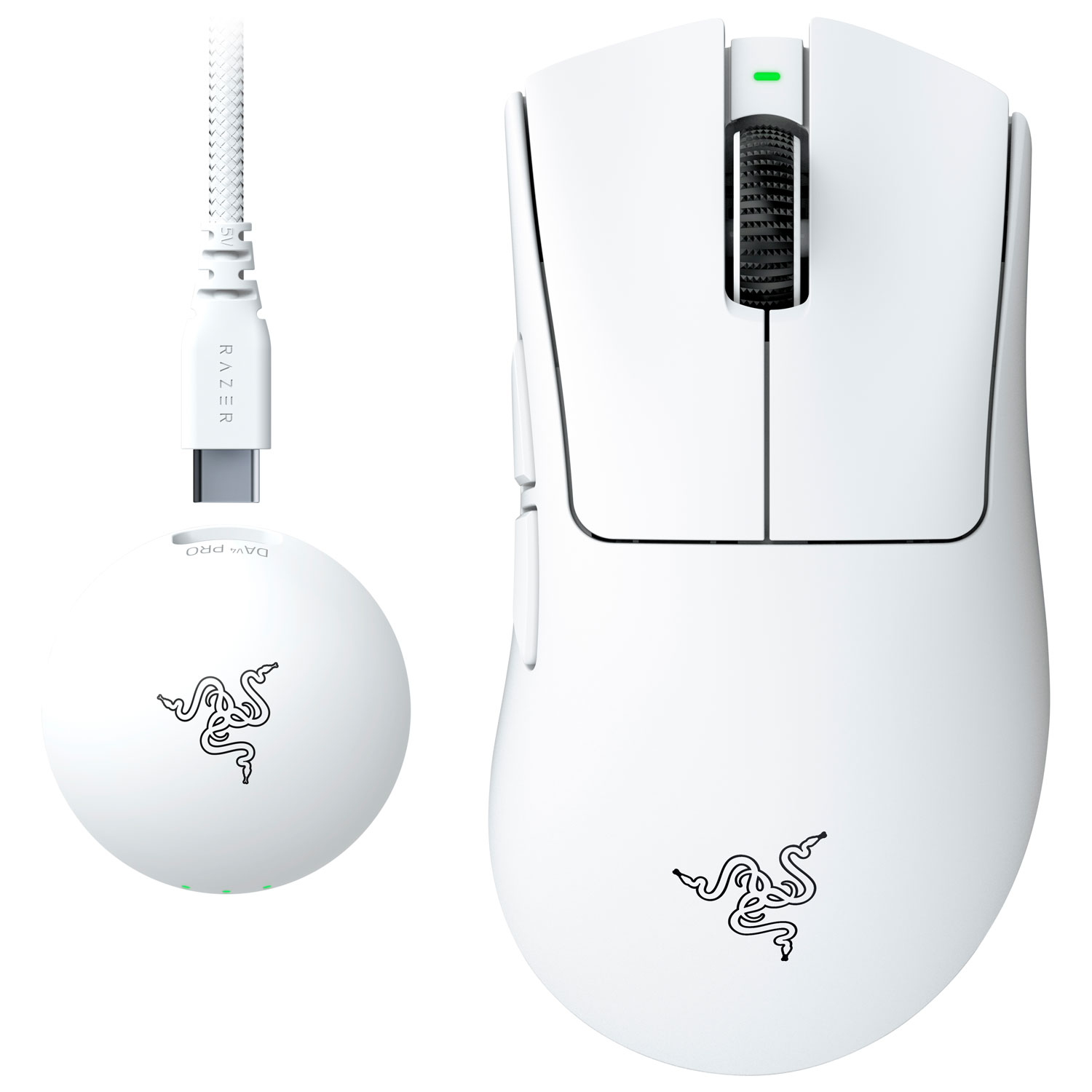 Razer DeathAdder V4 Pro Wireless Optical Gaming Mouse - White