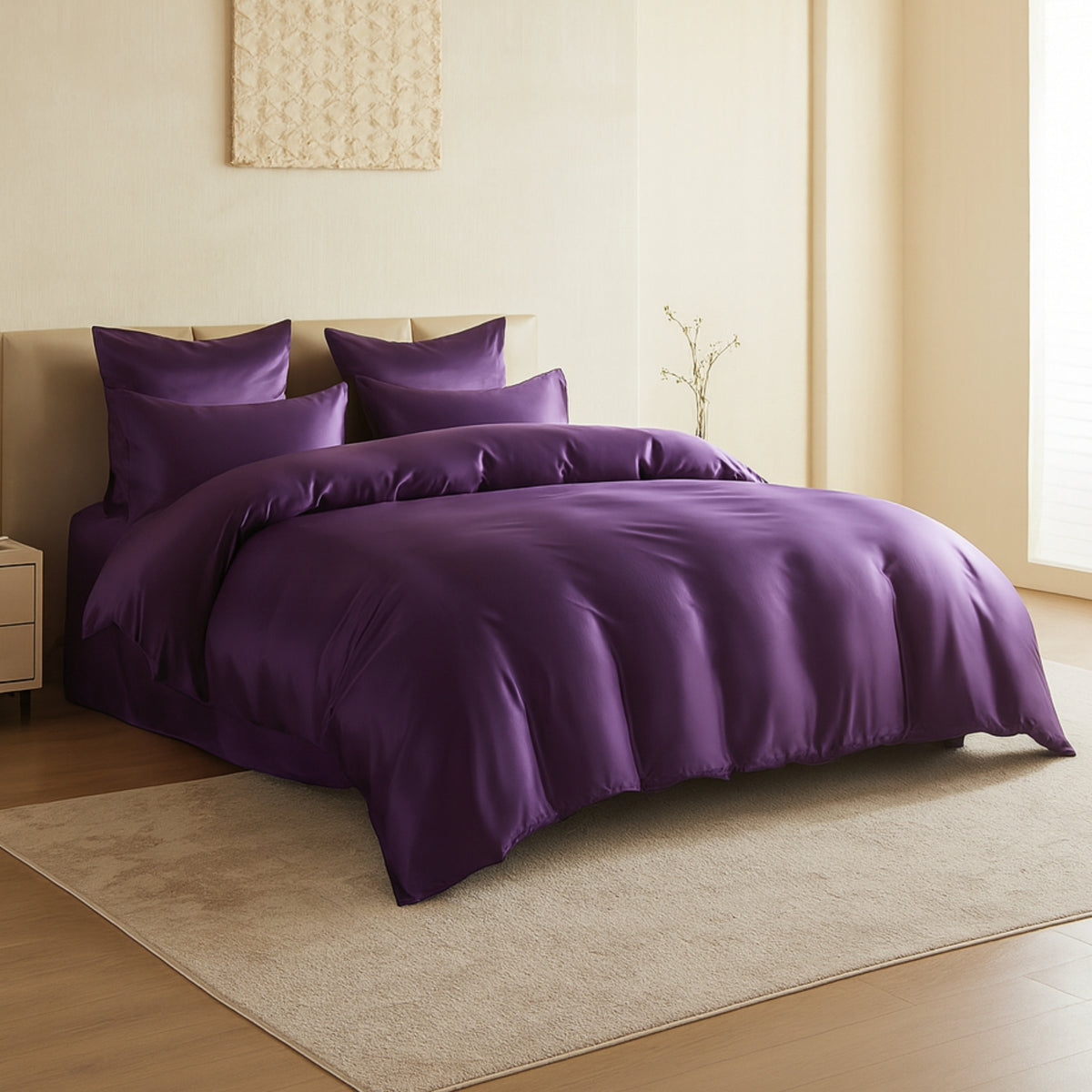22 Momme Plum Purple Mulberry Silk Duvet Cover | Mulberry Park Silks