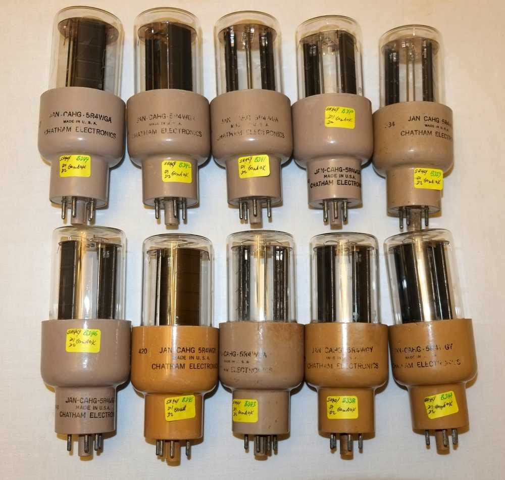 5R4WGA, CHATHAM ELECTRONICS, JAN-CAHG, BLACK LADDER ANODE