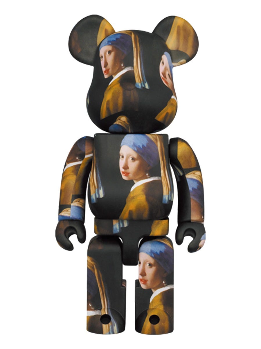 Vermeer - Girl with the Pearl Earring - Bearbrick - 400% & 100% Set