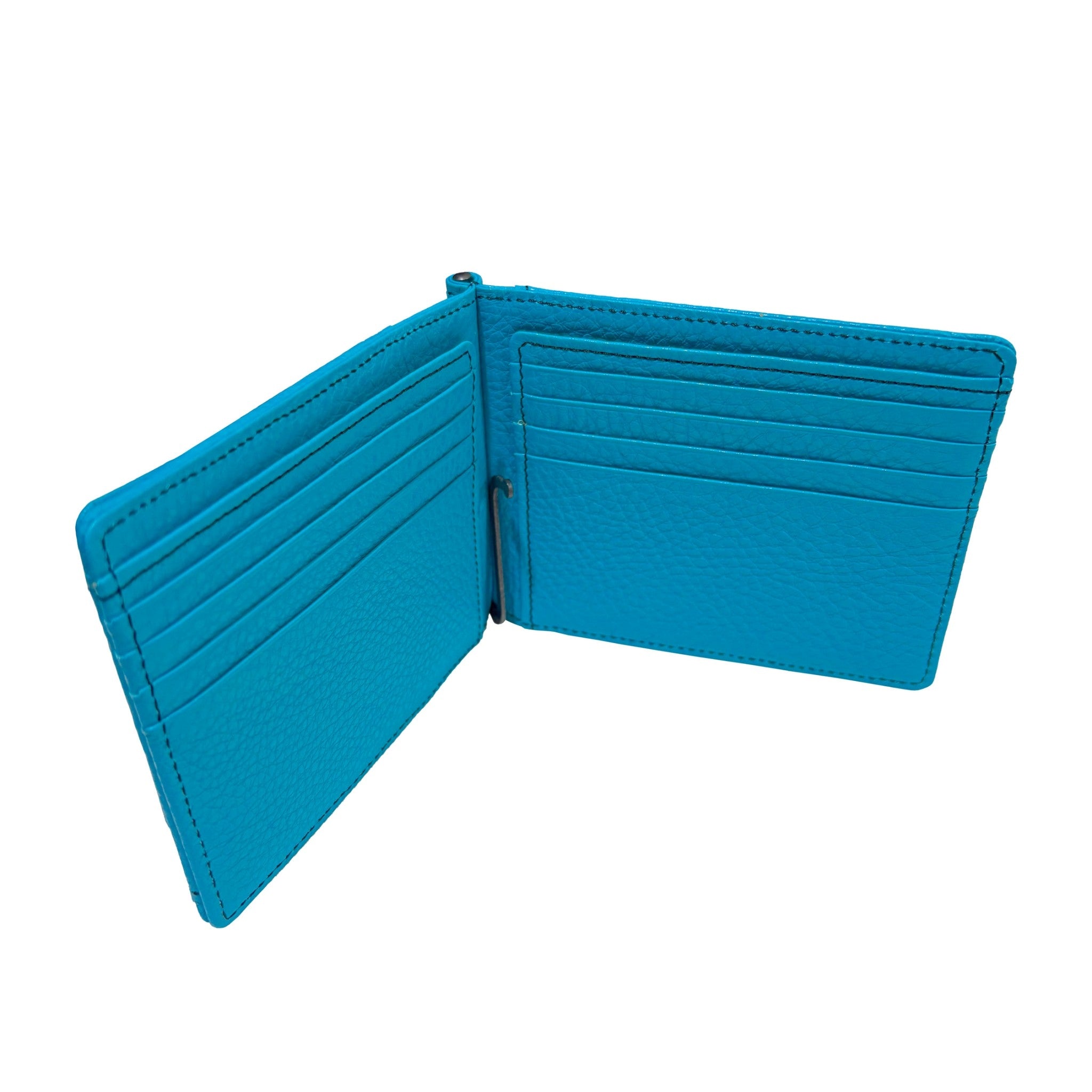 MUZE -【LEATHER MONEY CLIP WALLET(TURQUOISE)】ミューズ レザー