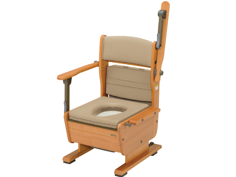 ポータブルトイレ さわやかチェア PT 肘跳上タイプ（ソフト便座