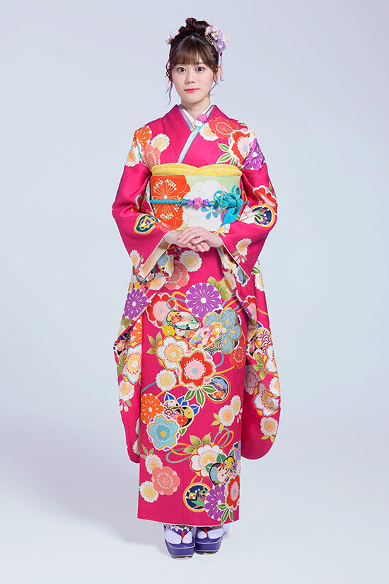 鈴乃屋の振袖 /ピンク色/レトロ/花柄/ MK-1203 | My振袖