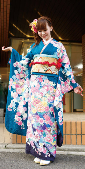 みやびの振袖 /青色/ピンク色/キュート/花柄/ 可愛い系振袖 | My振袖