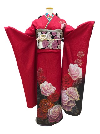 振袖の小いけ 鶴岡銀座店の振袖 /紺色/古典/熨斗柄/ 紺地 吉祥文様熨斗