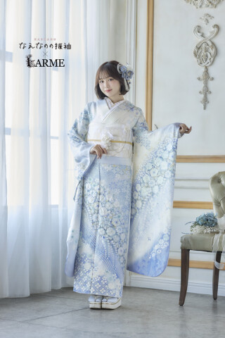 アンティーク振袖｜和の香 wanocaの振袖 /ピンク色/水色/古典/牡丹柄