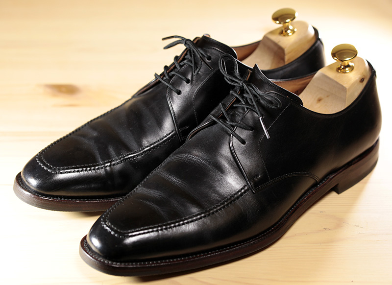 スコッチグレイン F-9049 Uチップ ブラック ウィズ：E 国産カーフ