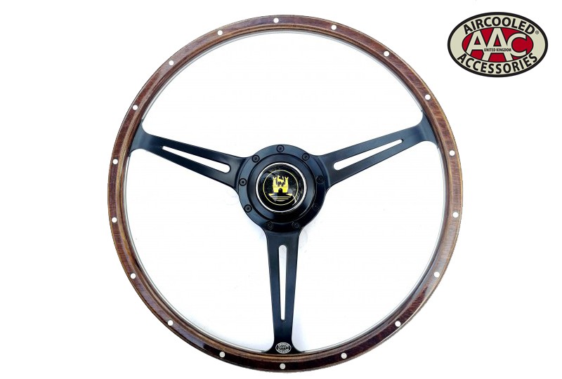 AAC ステルスブラックウッドステアリング w/ボス&ホーンボタン T-2