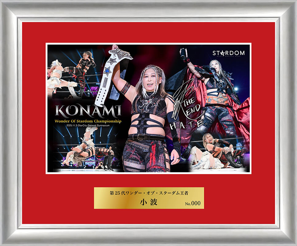 小波直筆サイン入り記念フォトフレーム 第25代ワンダー・オブ・スター