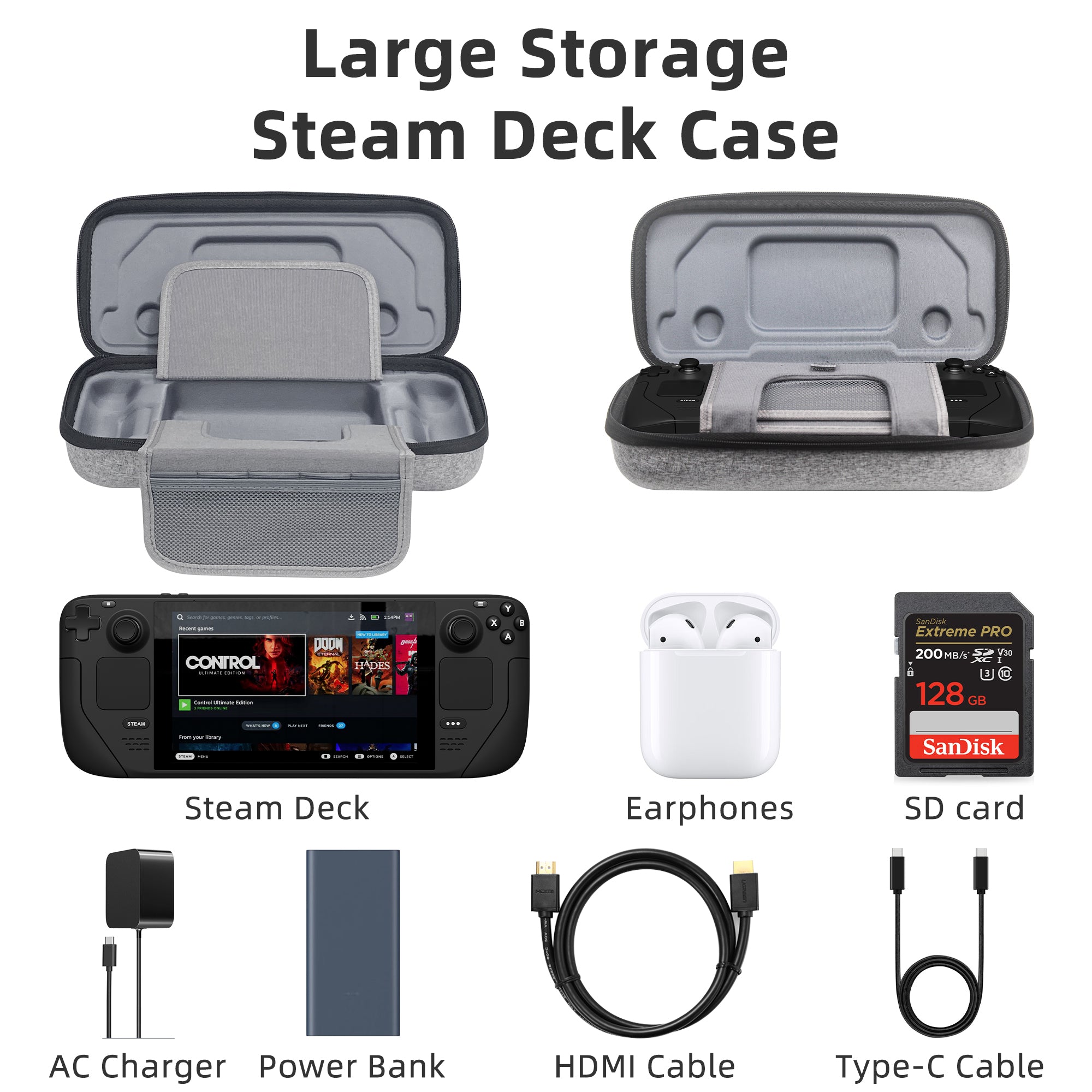 Mytrix Zero-Kirin Steam Deck Travel Carrying Case for Console