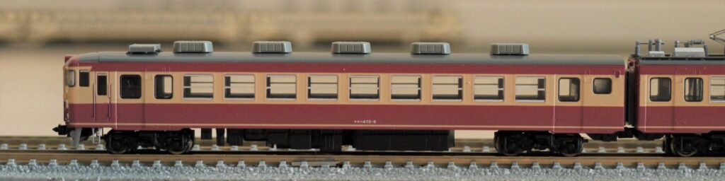 JR九州 475系電車（九州色、復活国鉄色） 11年ぶりの試運転（TOMIX