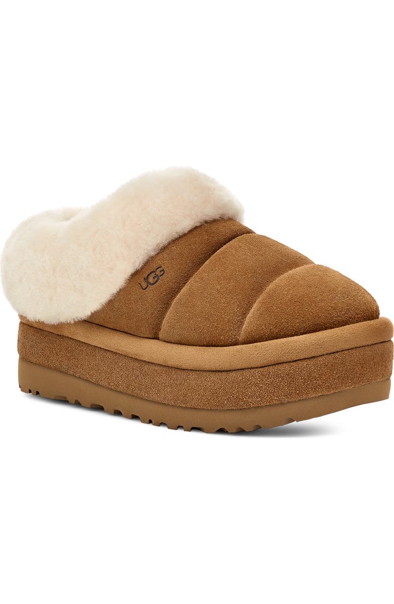 UGG® Tazzlita Genuine Shearling Trim Platform Slipper (Women