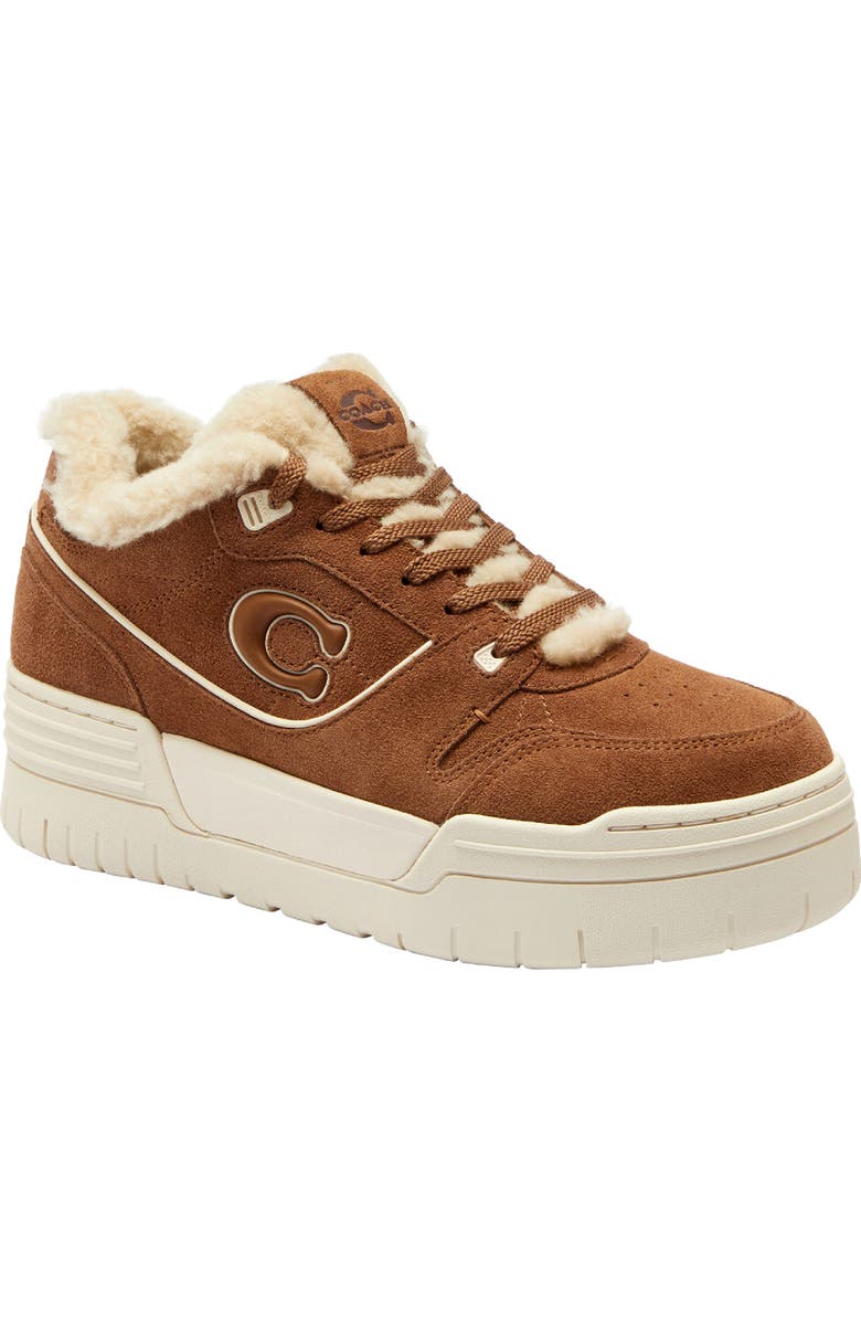 COACH Soho Genuine Shearling Trim Platform Sneaker (Women) | Nordstrom