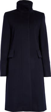 Akris punto Stand Collar Wool Blend Fleece Coat | Nordstrom