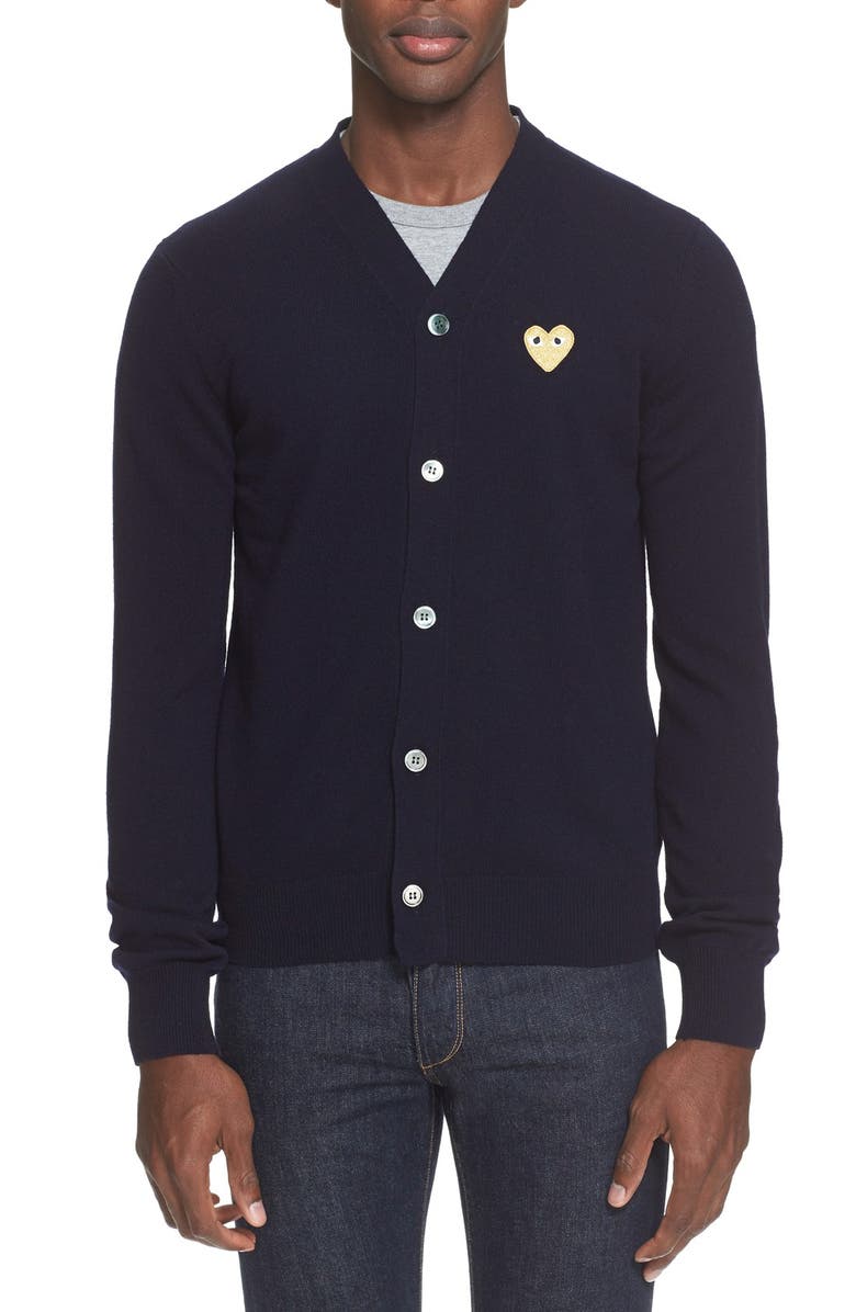 Comme des Garçons PLAY V-Neck Wool Cardigan | Nordstrom
