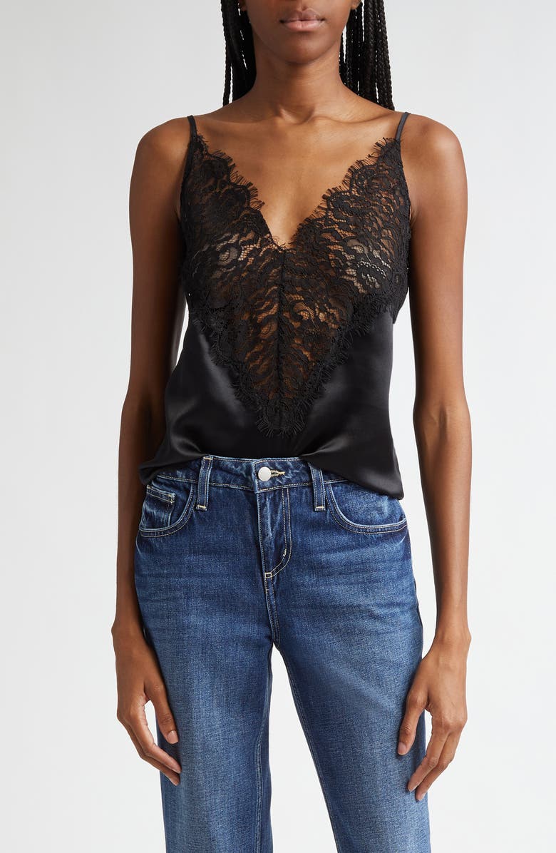 L'AGENCE Priya Lace Silk Camisole | Nordstrom