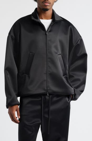 Fear of God Essentials Bonded Satin Bomber Jacket | Nordstrom