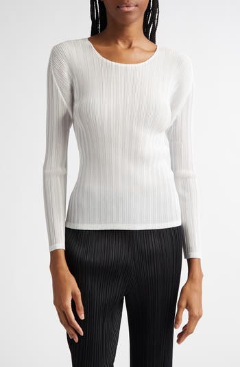 Pleats Please Issey Miyake Pleated Long Sleeve Top | Nordstrom