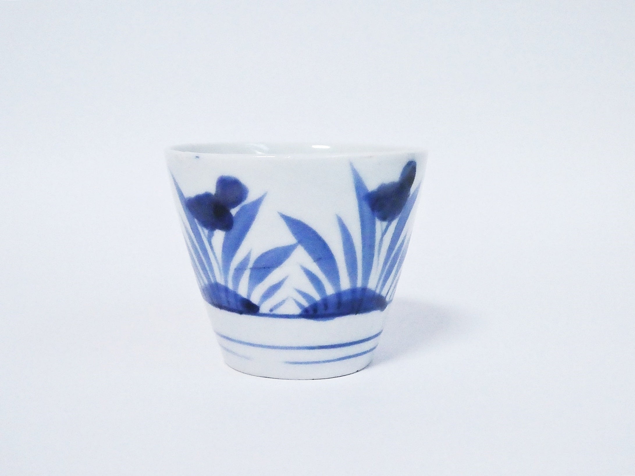 江戸中期 古伊万里白磁そば猪口7客 口径約7.5㎝ 東Y8-0116☆2F 江戸