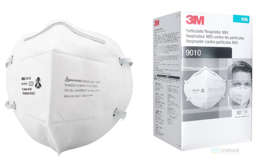3M 9010 NIOSH N95 Mask Hygienically Individual Pack - N95 In Stock