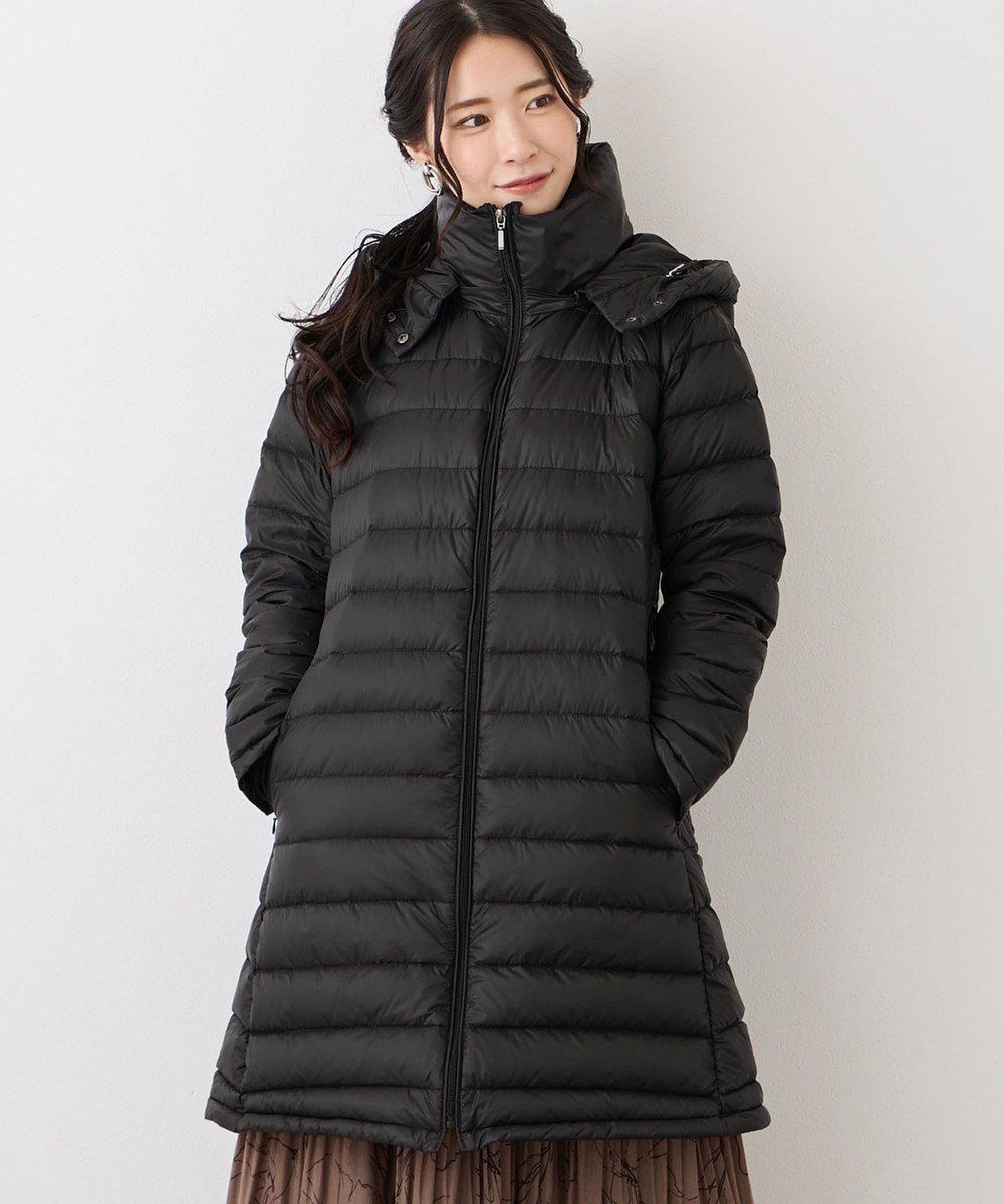 フード付きロングダウンコート／タフタ｜ダウン/中綿コート｜ニコル