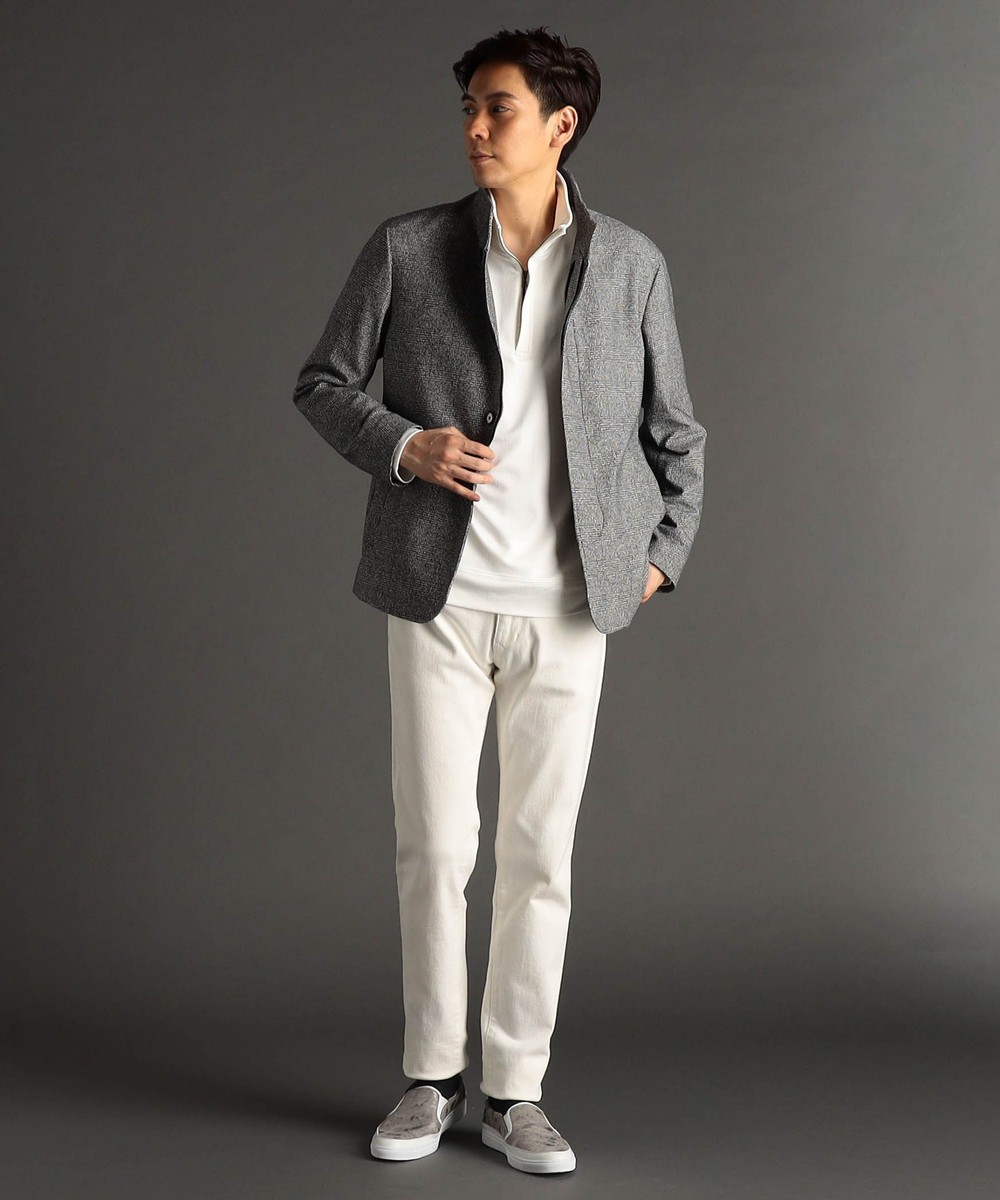 グレンチェック スタンドカラージャケット｜その他ジャケット/ブルゾン