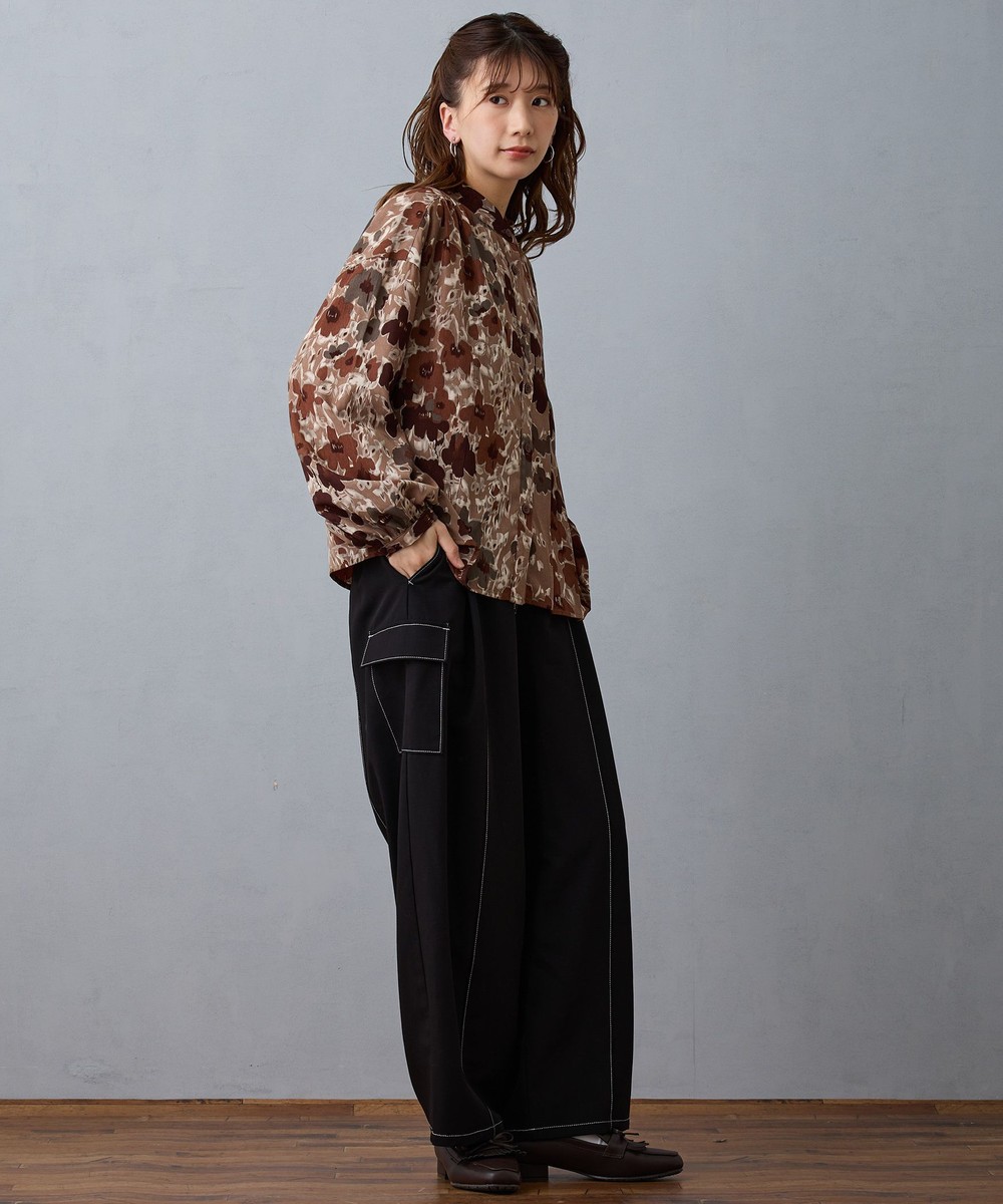 プリーツ柄ブラウス｜長袖｜ニコル公式通販サイト｜NICOLE ONLINE SHOP