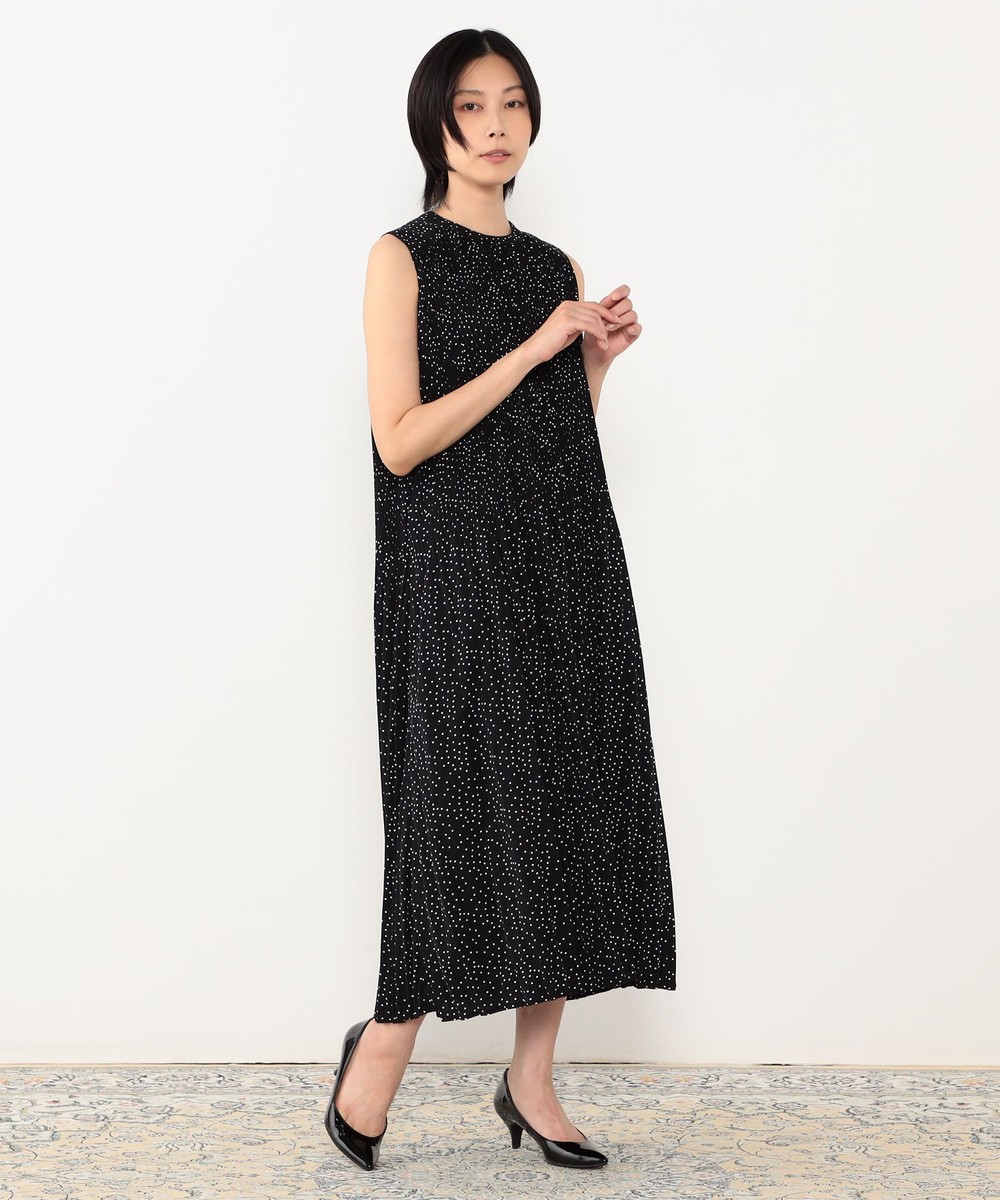 WALDO】ランダムドットノースリーブプリーツワンピース｜その他