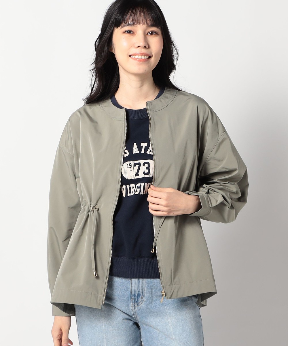 ウエストすっきり ノーカラーブルゾン｜ジャケット/ブルゾン｜ニコル