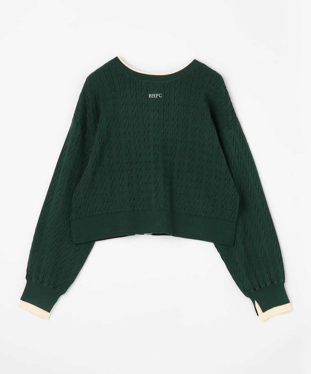 BEVERLY HILLS POLO CLUB】バイカラーレイヤード2wayカーディガン