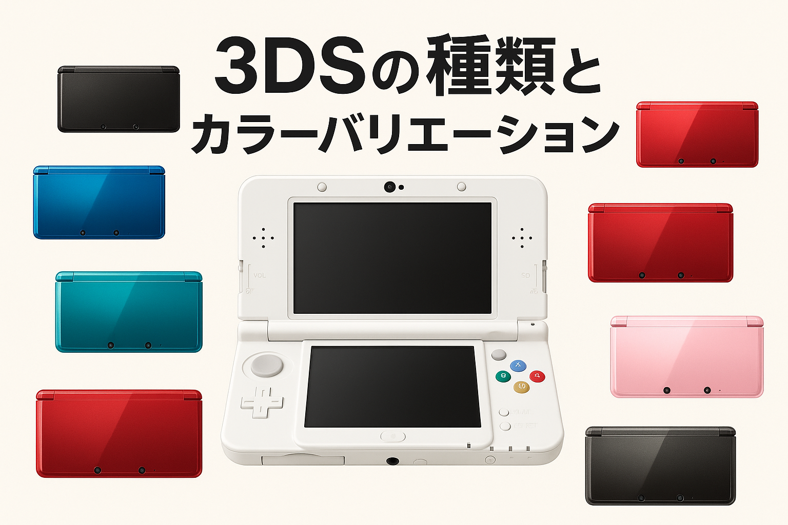 3DSの種類とカラーバリエーション・限定エディション・値上がり傾向まとめ
