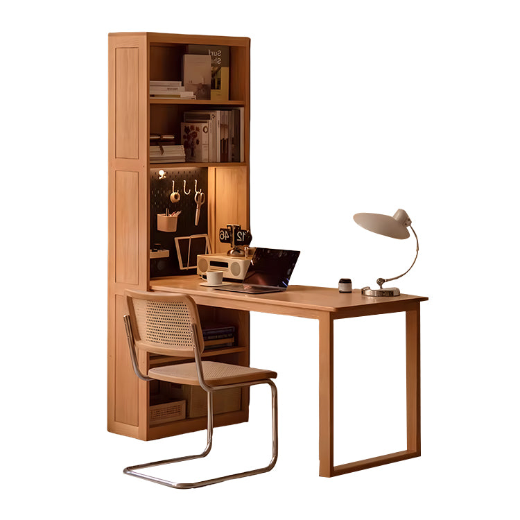 勉強机,学習デスク,作業デスク,木製デスク,配線孔,サイド収納ラック