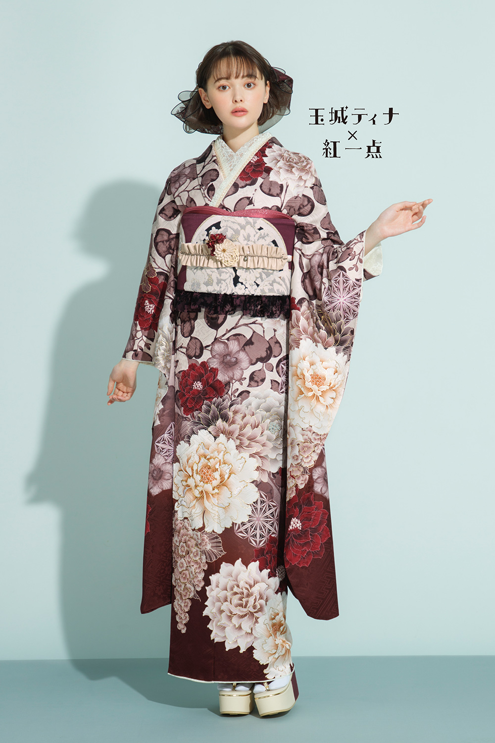 145~159センチぐらいの方が適応サイズ】振袖フルセット 玉城ティナ 145