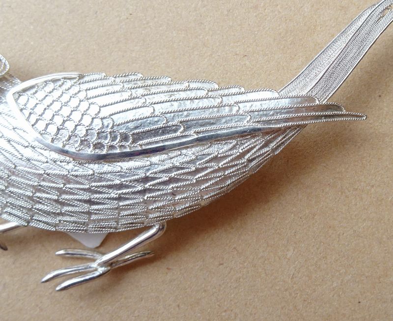 SHOP偶然と必然の間 小鳥ブローチ ペンダントトップ シルバー デッド