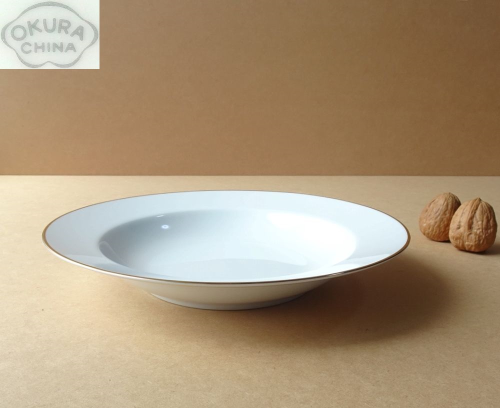 SHOP偶然と必然の間 大倉陶園 スープ皿 ボウル ゴールドライン ツメ印