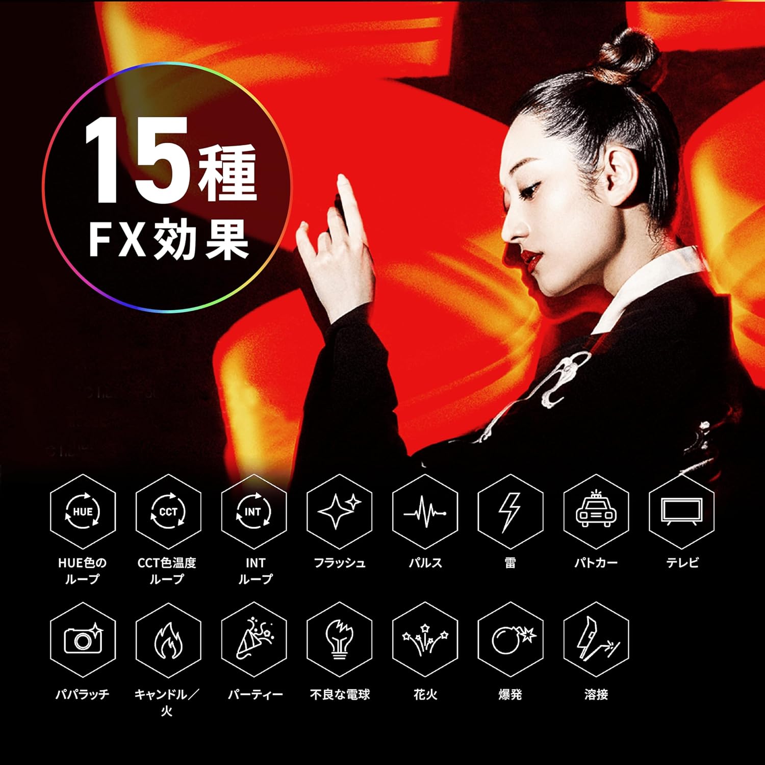 NANLITE PavoTube Ⅱ 6C スティック型撮影用ライト RGBライト 36000